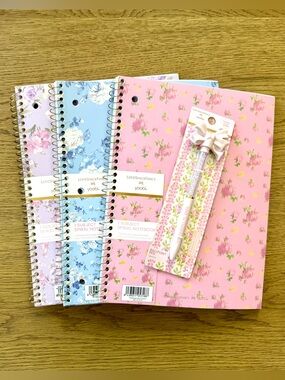 🎀LoveShackFancy x Target Spiral Notebook (3) + pen set 🎀